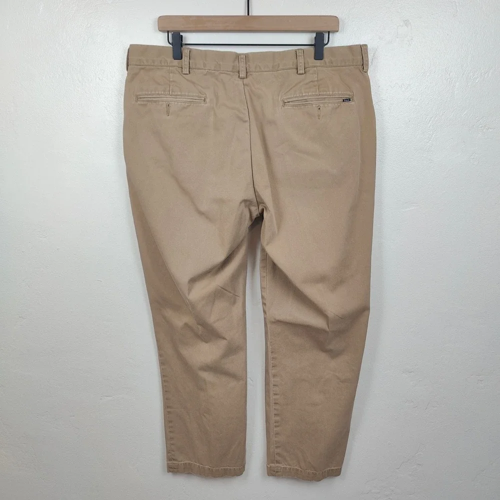 Vintage Polo Ralph Lauren Chino Pants Mens‎ 38x30 Khaki  Tan 100% Cotton Preppy